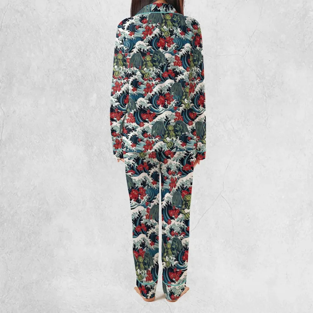 Great Waves Cthulhu Pajamas Set - 4