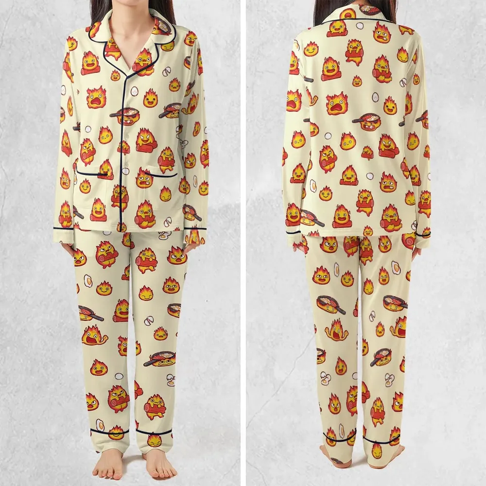 Calcifer Howl’s Moving Castle Pajamas Set - 2