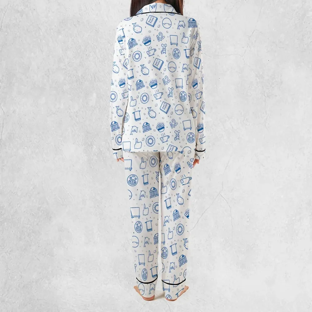 Don't Panic Life 42 The Hitchhiker's Guide to the Galaxy Pajamas Set - 4
