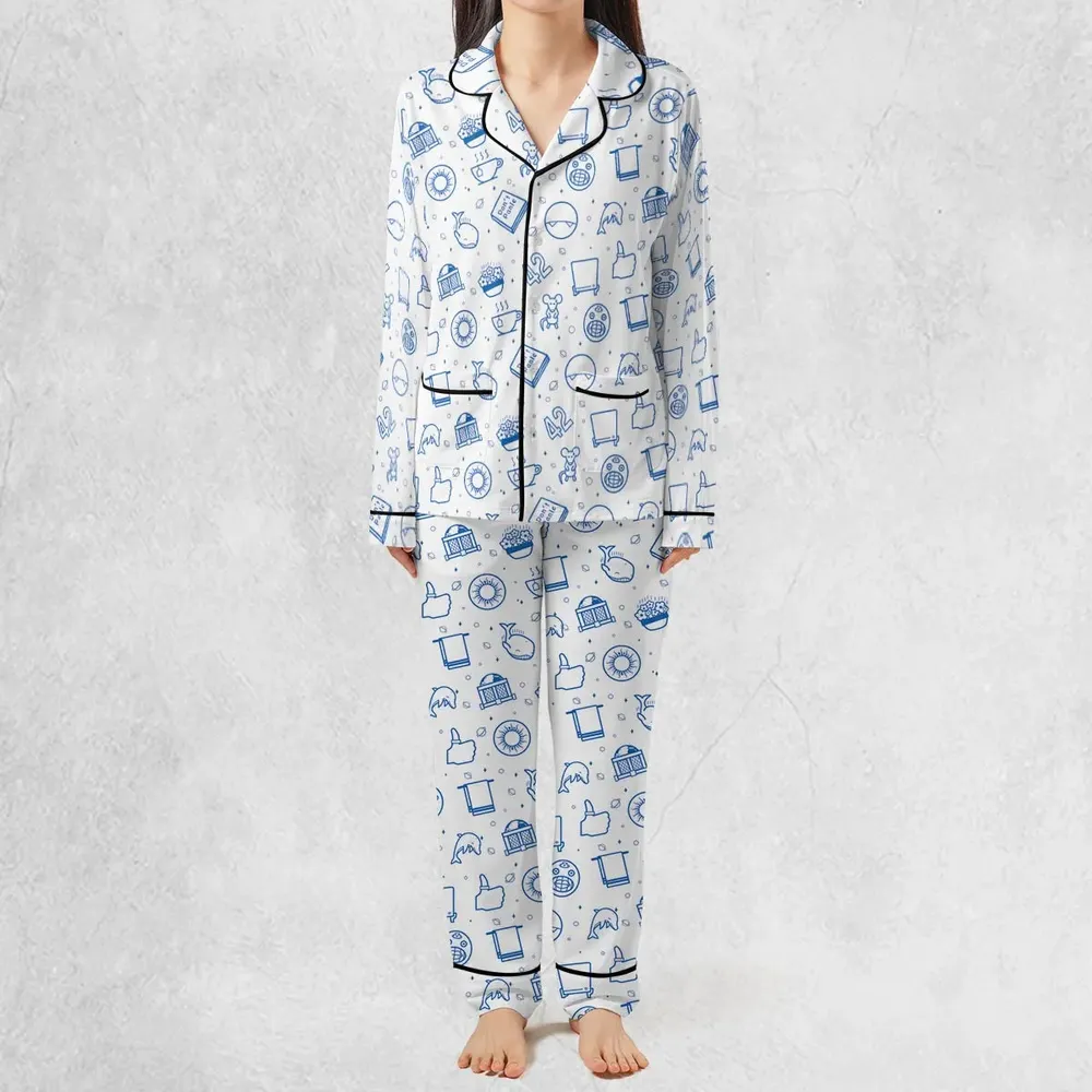 Don't Panic Life 42 The Hitchhiker's Guide to the Galaxy Pajamas Set - 3