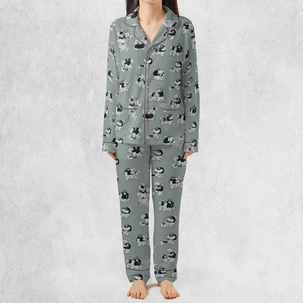 60s Sailors Battle Pattern Pajamas Set - 3