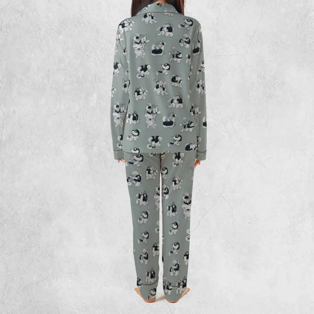 60s Sailors Battle Pattern Pajamas Set - 4