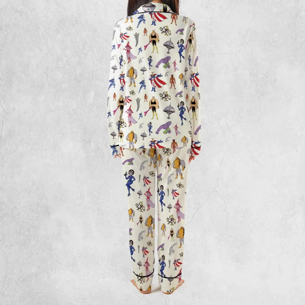 The Justice Friends Characters Pajamas Set - 4