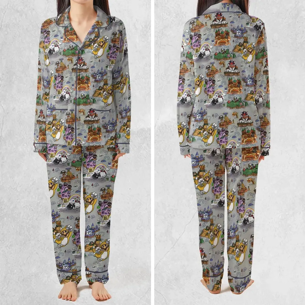 Mushroom World Super Mario Worlds Pajamas Set - 2