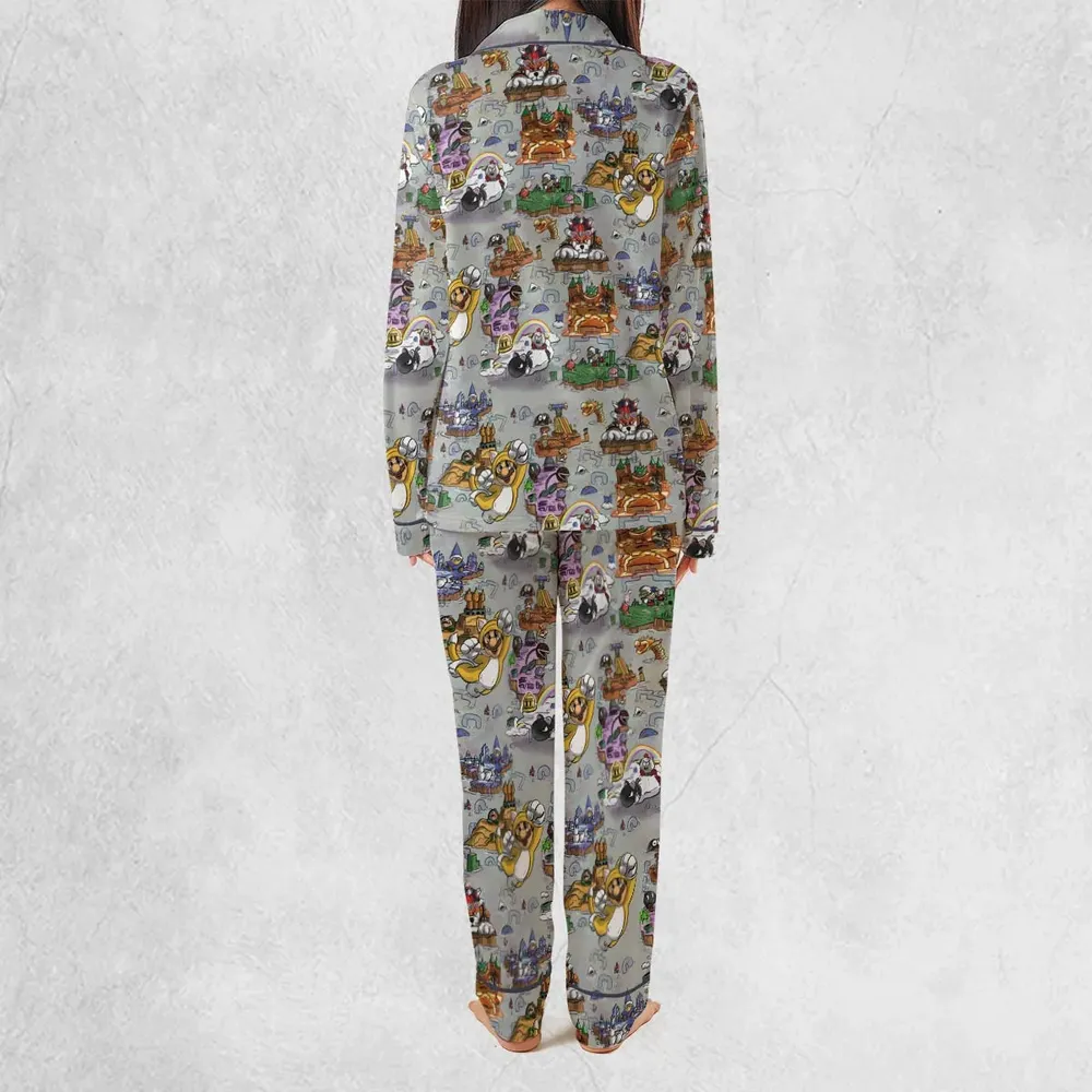 Mushroom World Super Mario Worlds Pajamas Set - 4