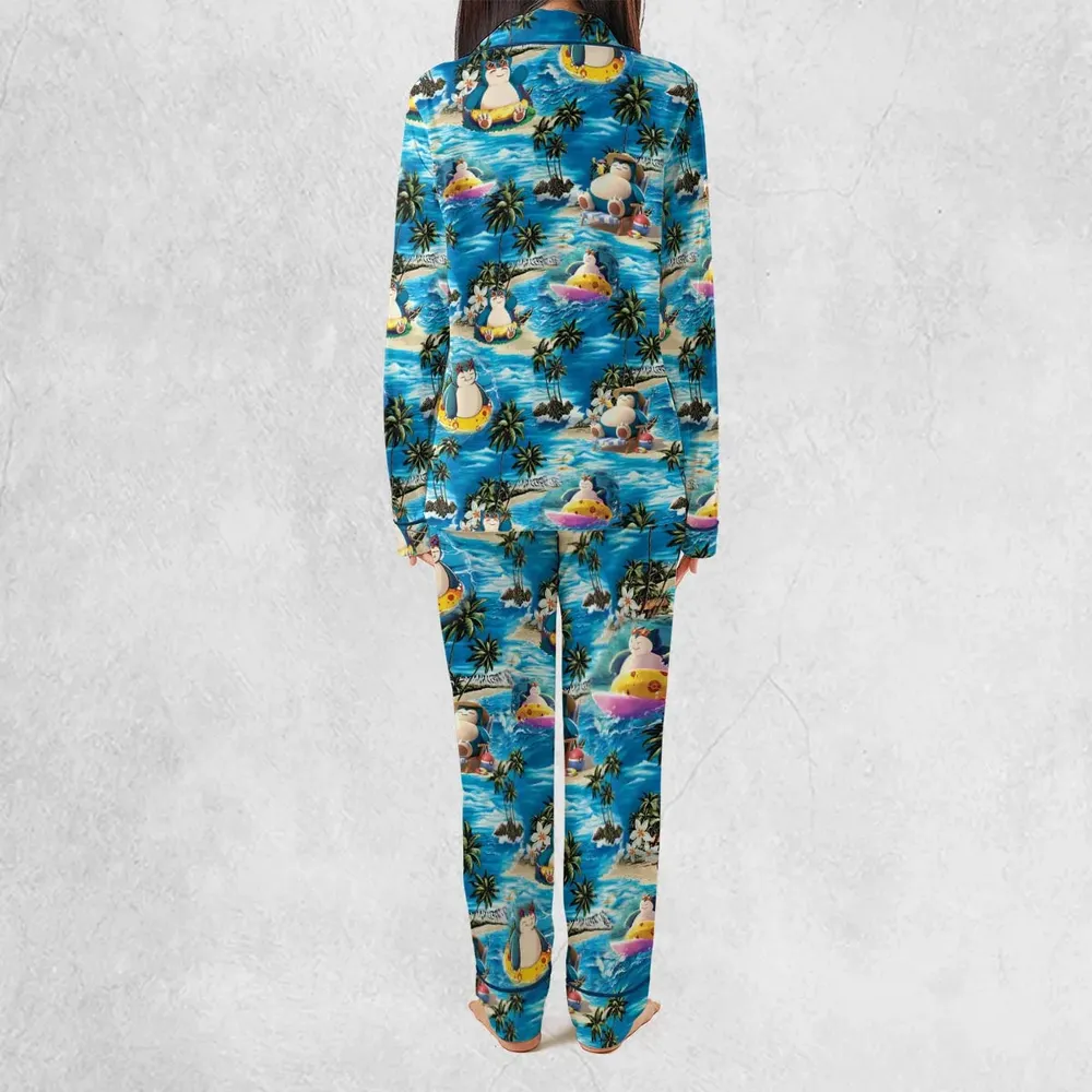 Snorlax Surfing Summer Vibes Pajamas Set - 4