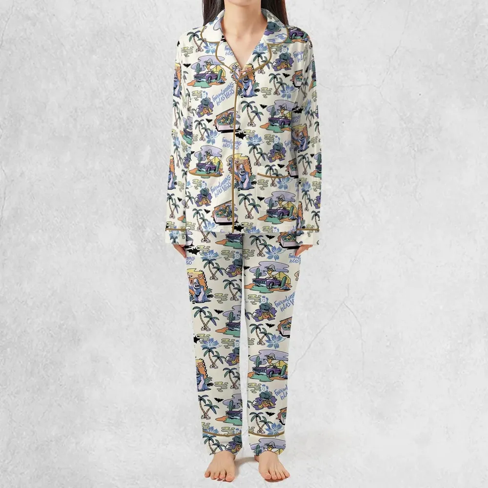 Vacation Fear and Loathing In Las Vegas Pattern Pajamas Set - 3