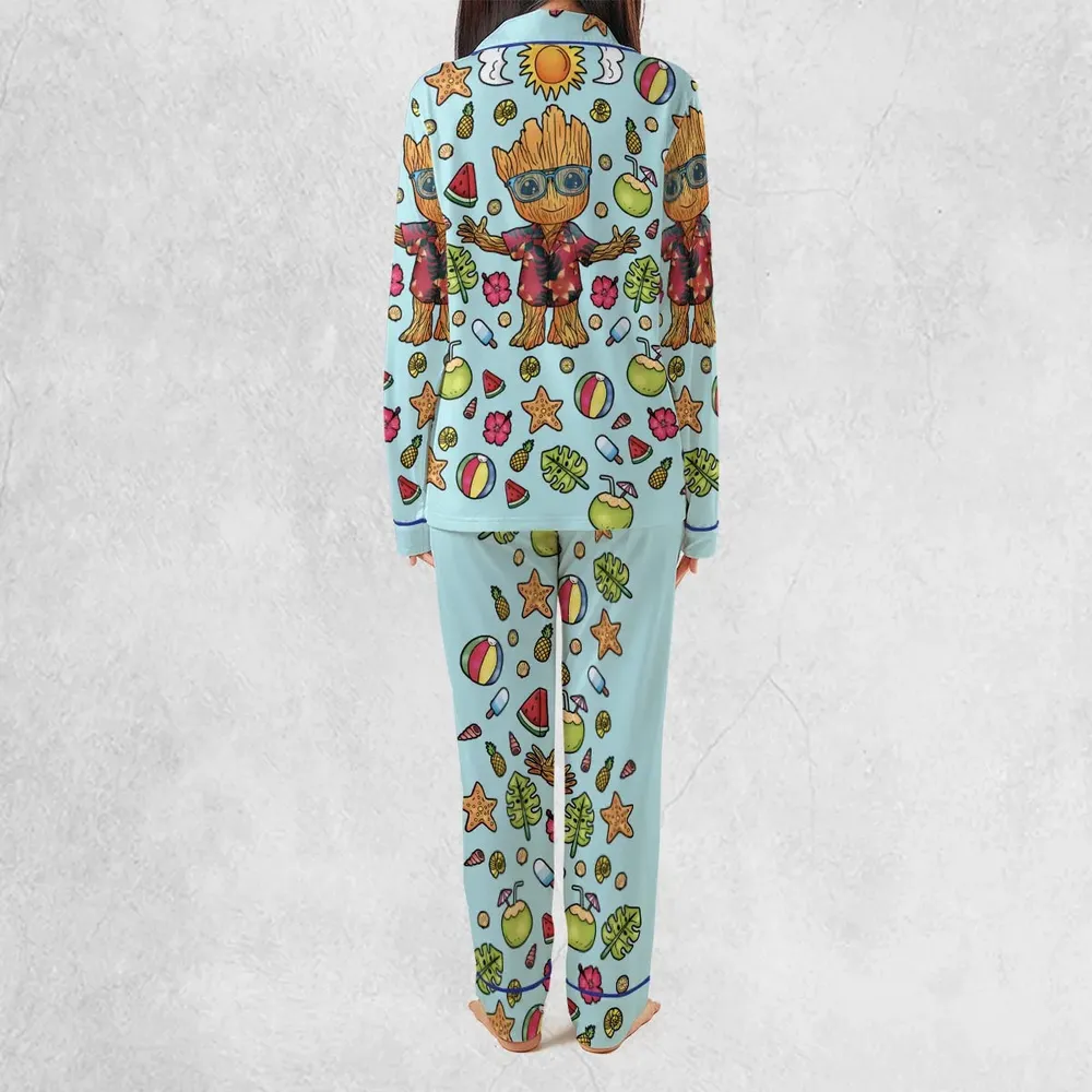 Summer Galaxy Groot Pajamas Set - 4