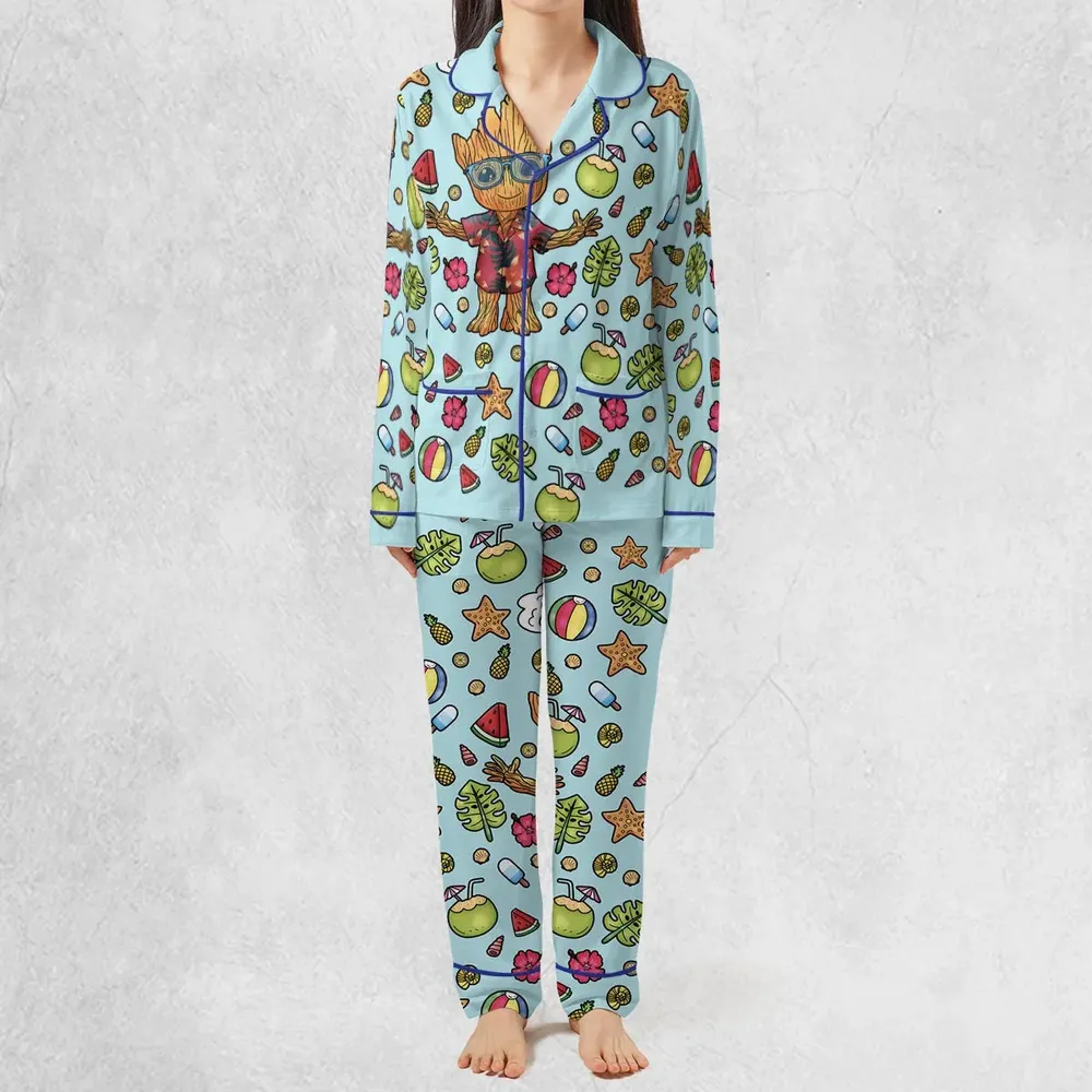 Summer Galaxy Groot Pajamas Set - 3