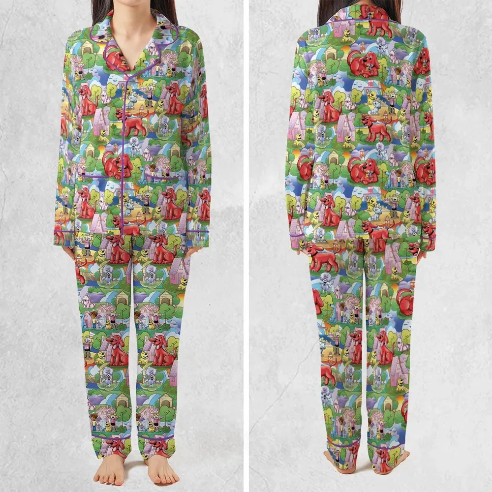 Clifford The Big Red Dog Seamless Pajamas Set - 2