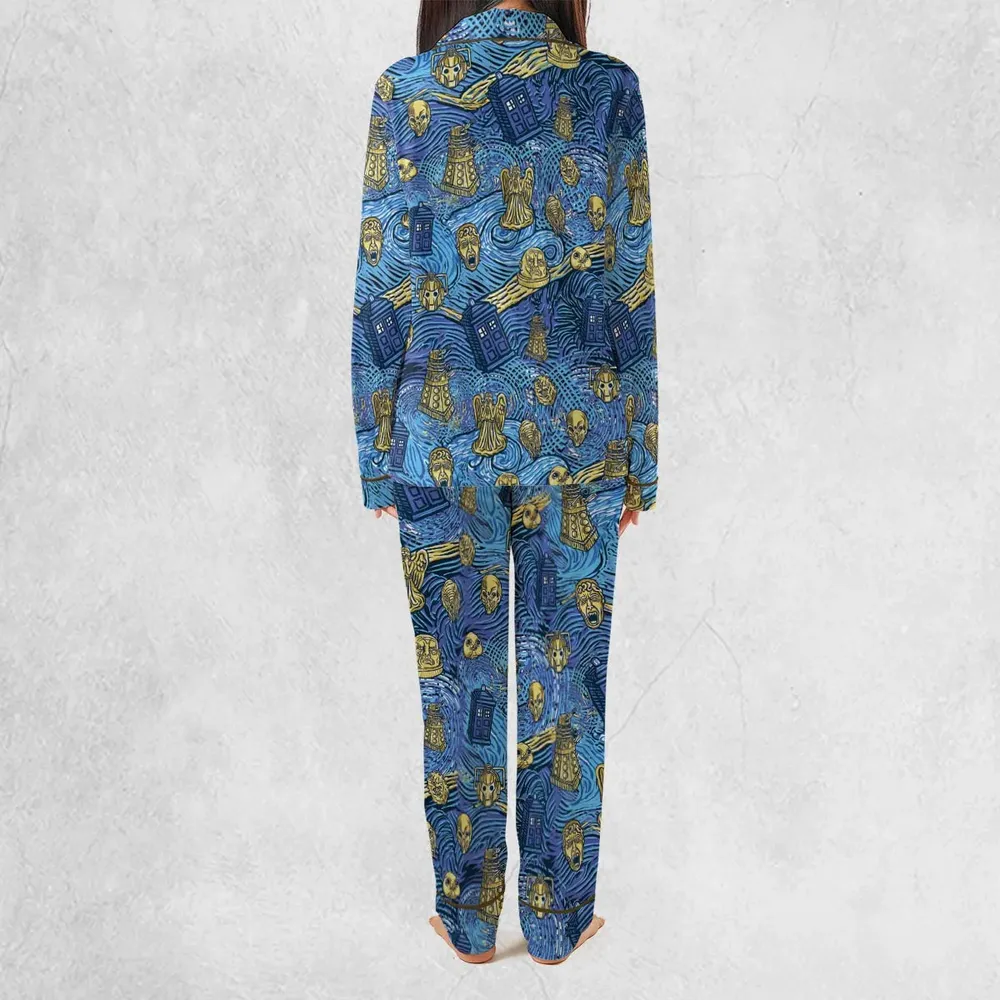 Starry Night Tardis Doctor Who Pajamas Set - 4
