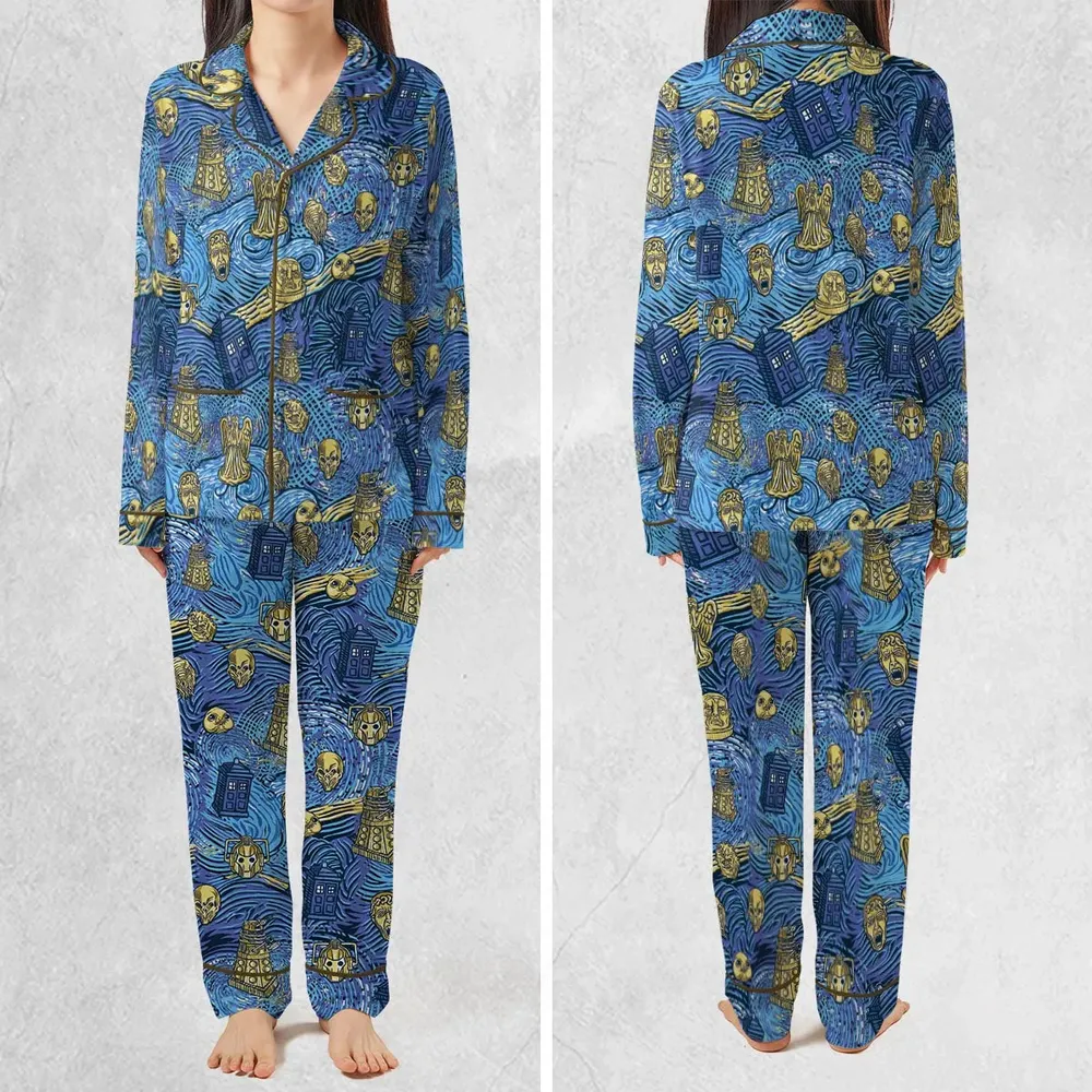 Starry Night Tardis Doctor Who Pajamas Set - 2