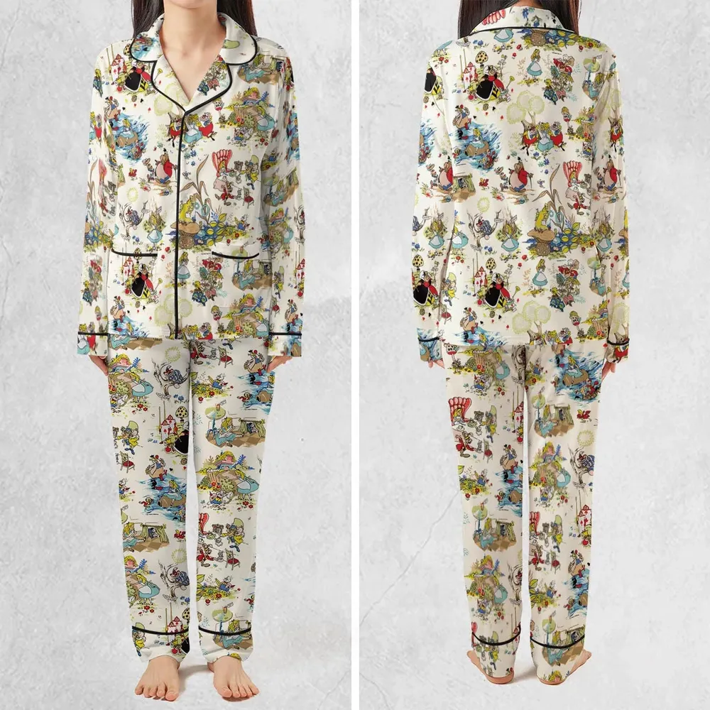 Alice In Wonderland Pattern Pajamas Set - 2
