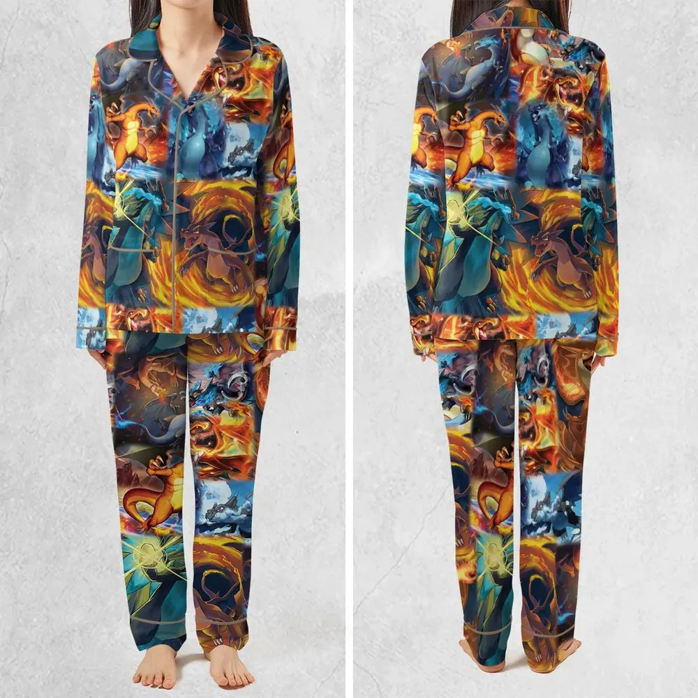 Charizard Ice Fire Dragon Combat Pajamas Set - 2