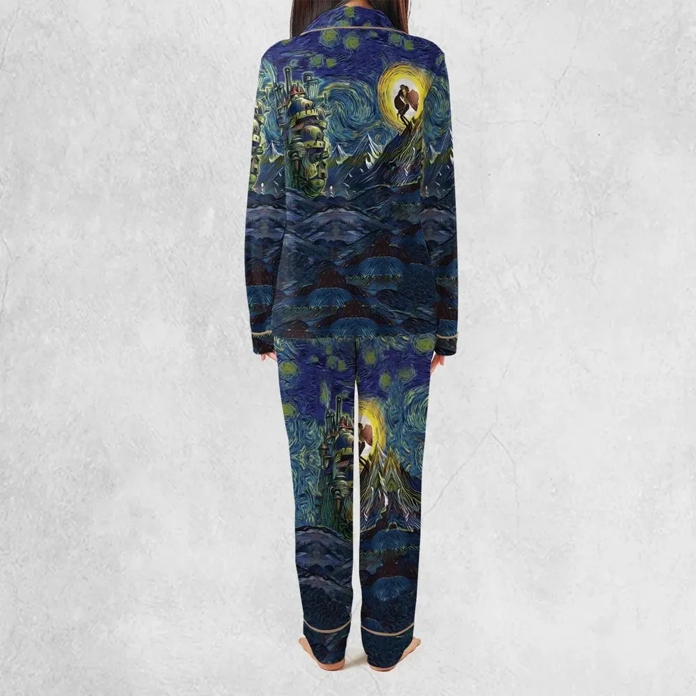 Howl’s Moving Castle Starry Night Pajamas Set - 4