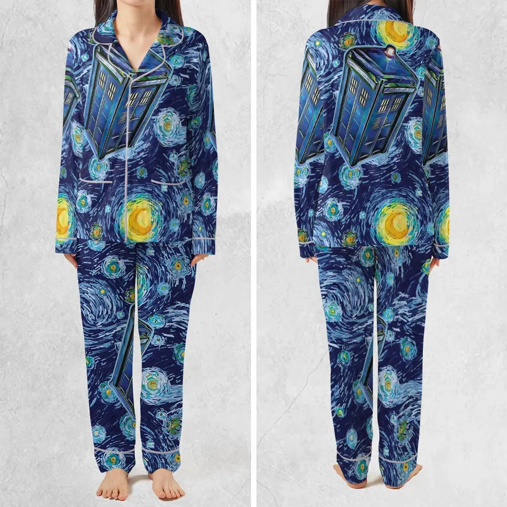 Tardis Starry Night Doctor Who Pajamas Set - 2