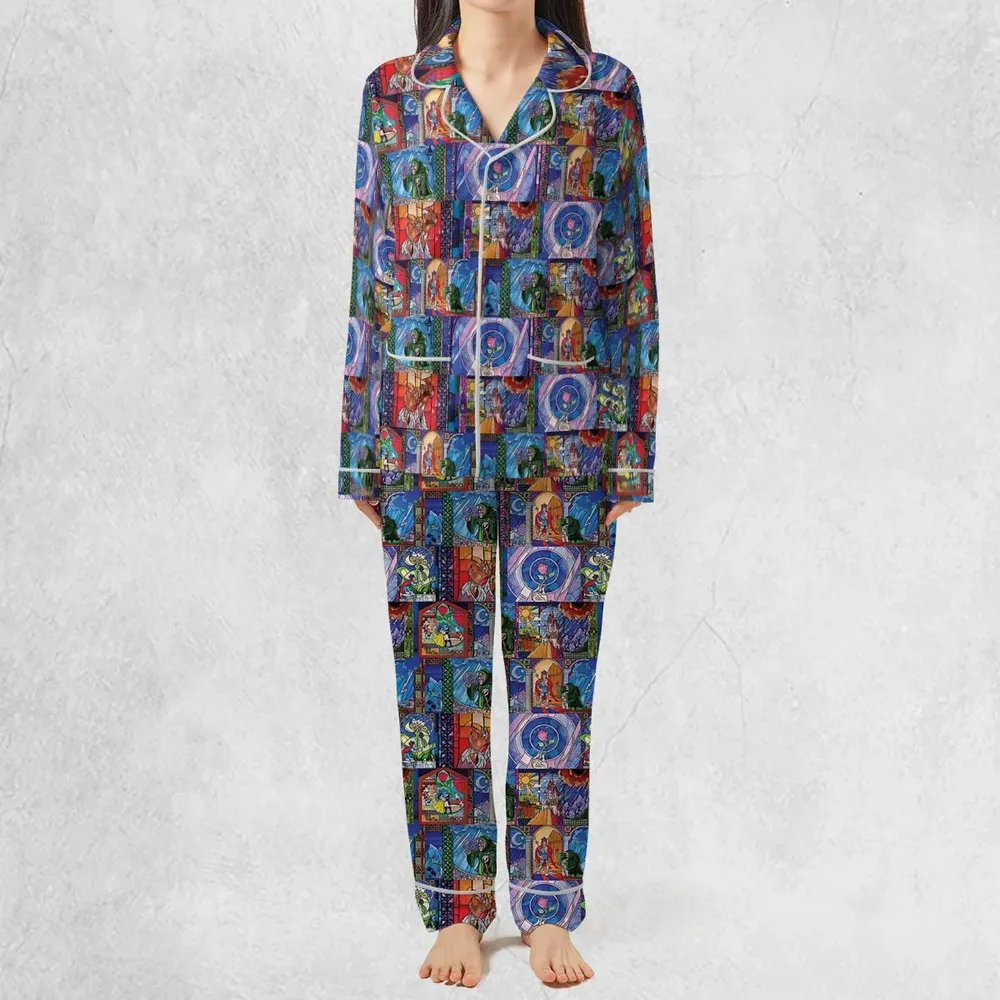 Beauty And The Beast Story Windows Pajamas Set - 3