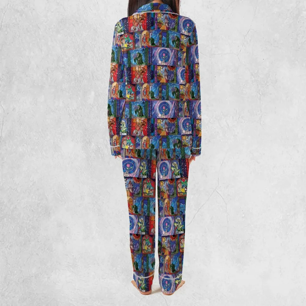 Beauty And The Beast Story Windows Pajamas Set - 4