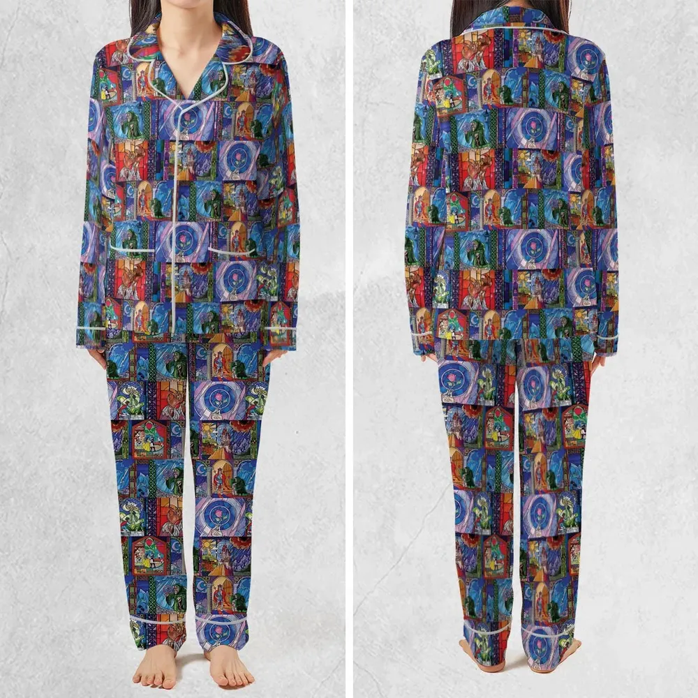 Beauty And The Beast Story Windows Pajamas Set - 2