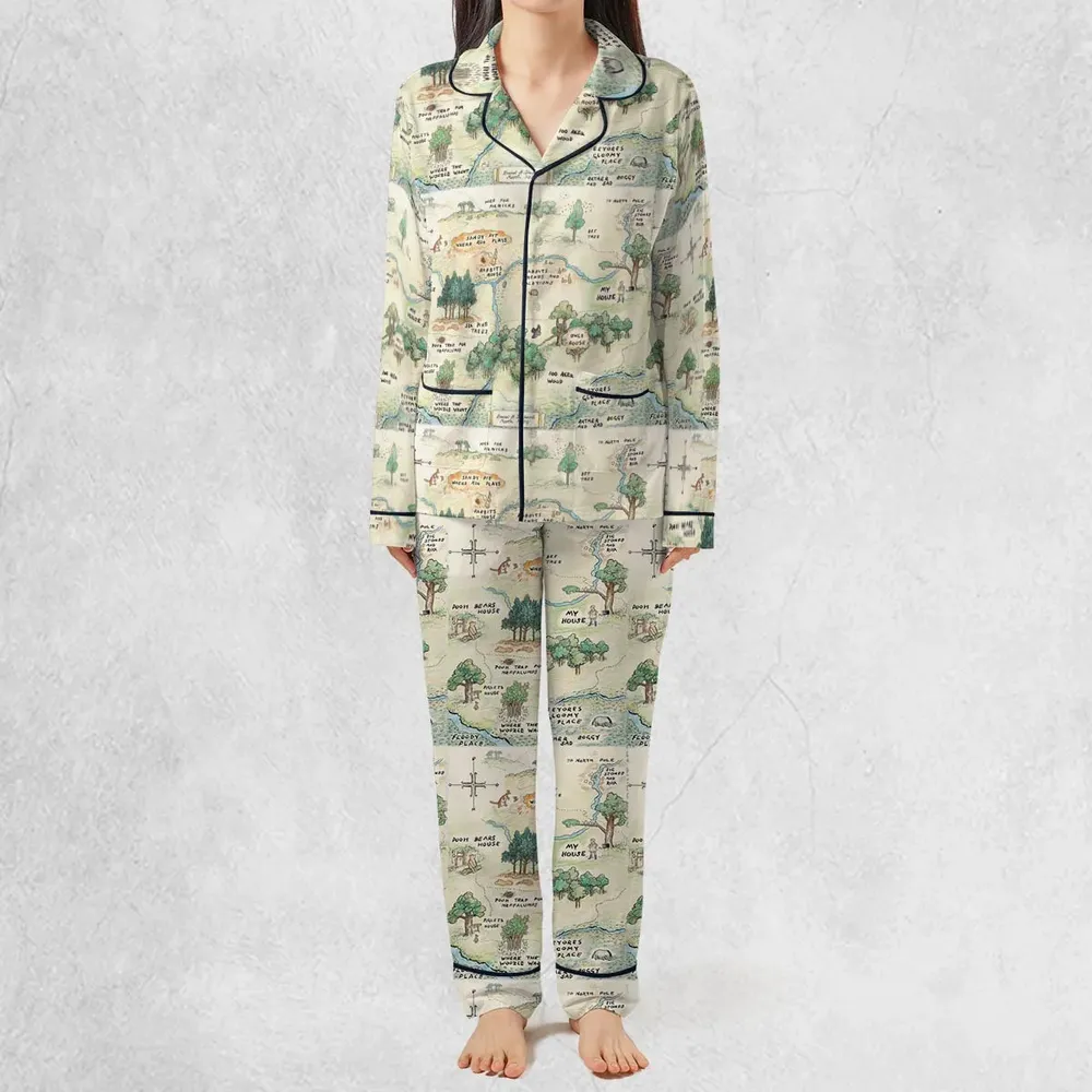Hundred Acre Wood Map Pajamas Set - 3