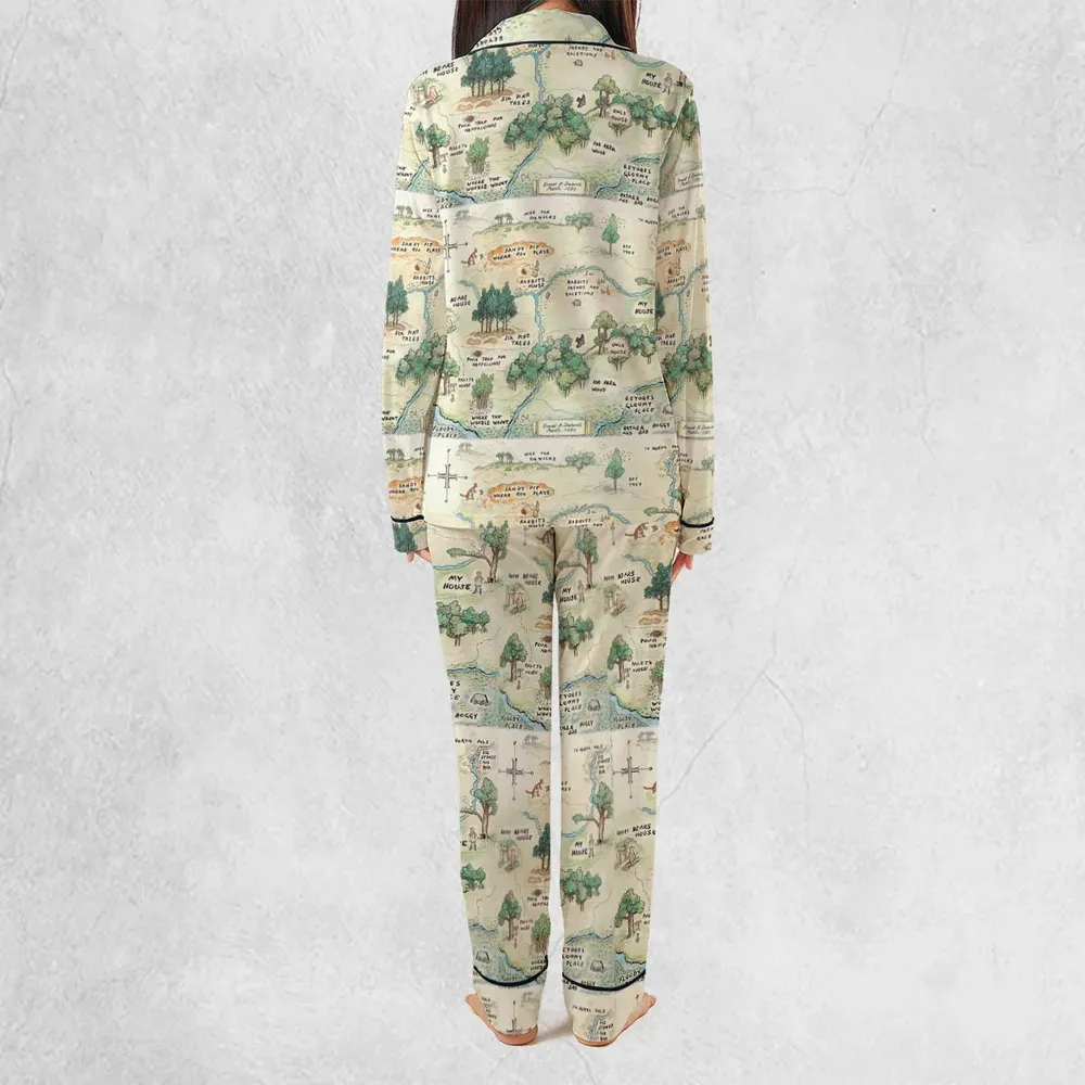 Hundred Acre Wood Map Pajamas Set - 4