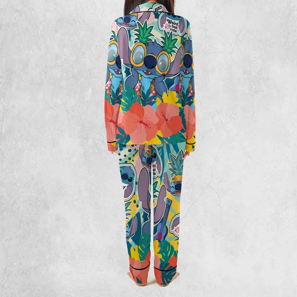 Weird But Cute Stitch Pajamas Set - 4