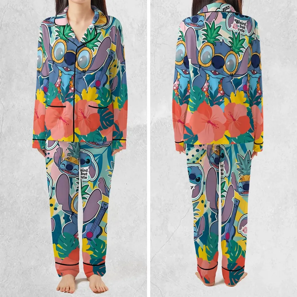 Weird But Cute Stitch Pajamas Set - 2
