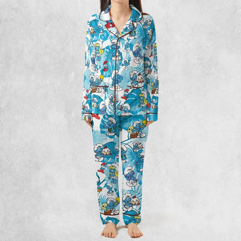 The Smurfs Pattern Pajamas Set - 3