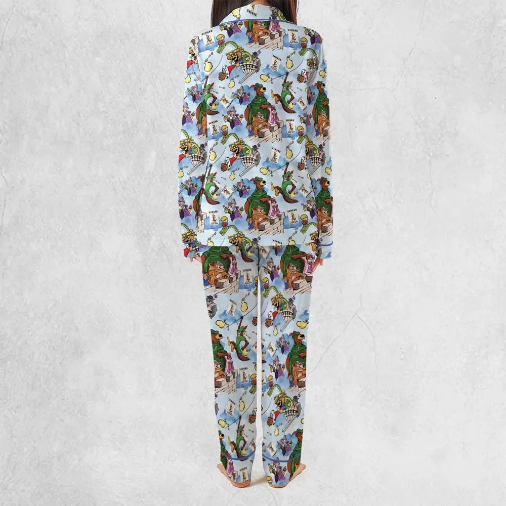 Robin Hood Characters Pattern Pajamas Set - 4