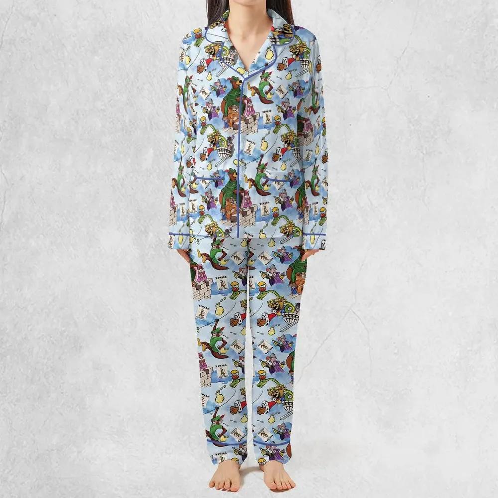 Robin Hood Characters Pattern Pajamas Set - 3