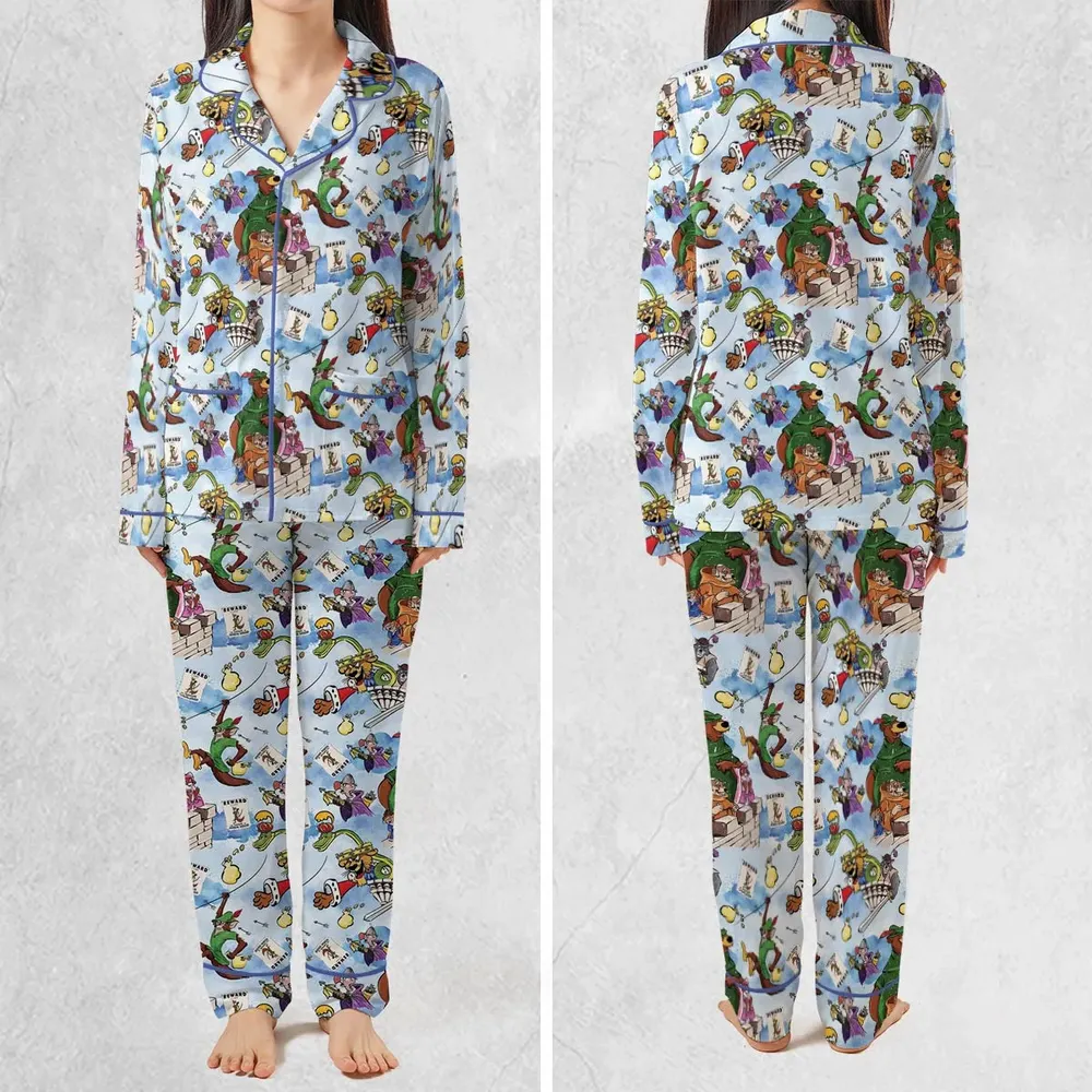 Robin Hood Characters Pattern Pajamas Set - 2