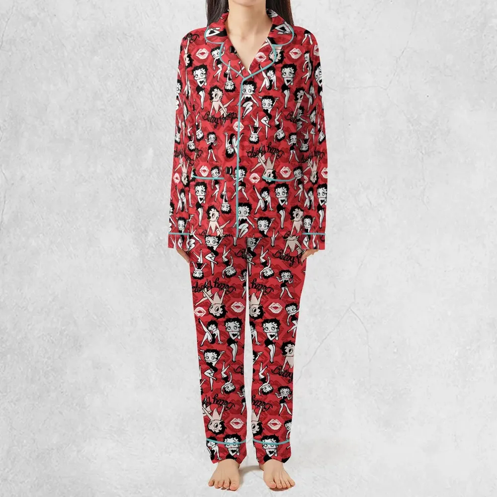 Betty Boop Singer Cartoon Sexy Pajamas Set - 3
