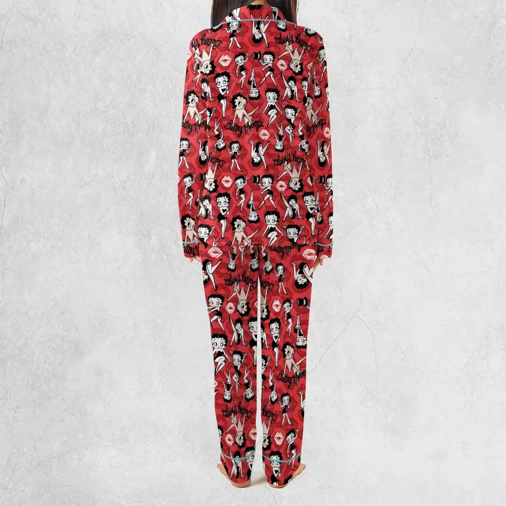 Betty Boop Singer Cartoon Sexy Pajamas Set - 4