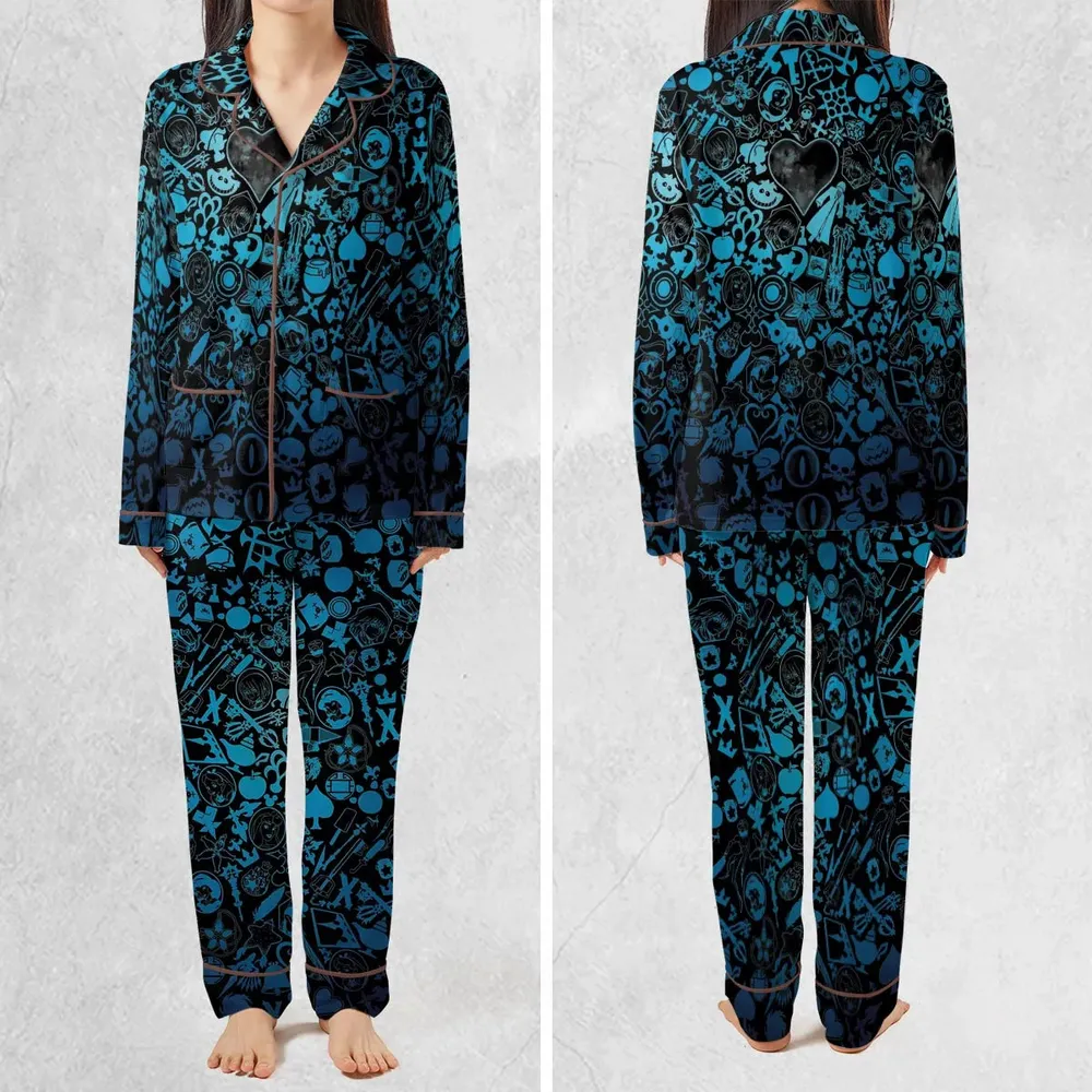 Blue Key Heart Kingdom Hearts Pajamas Set - 2