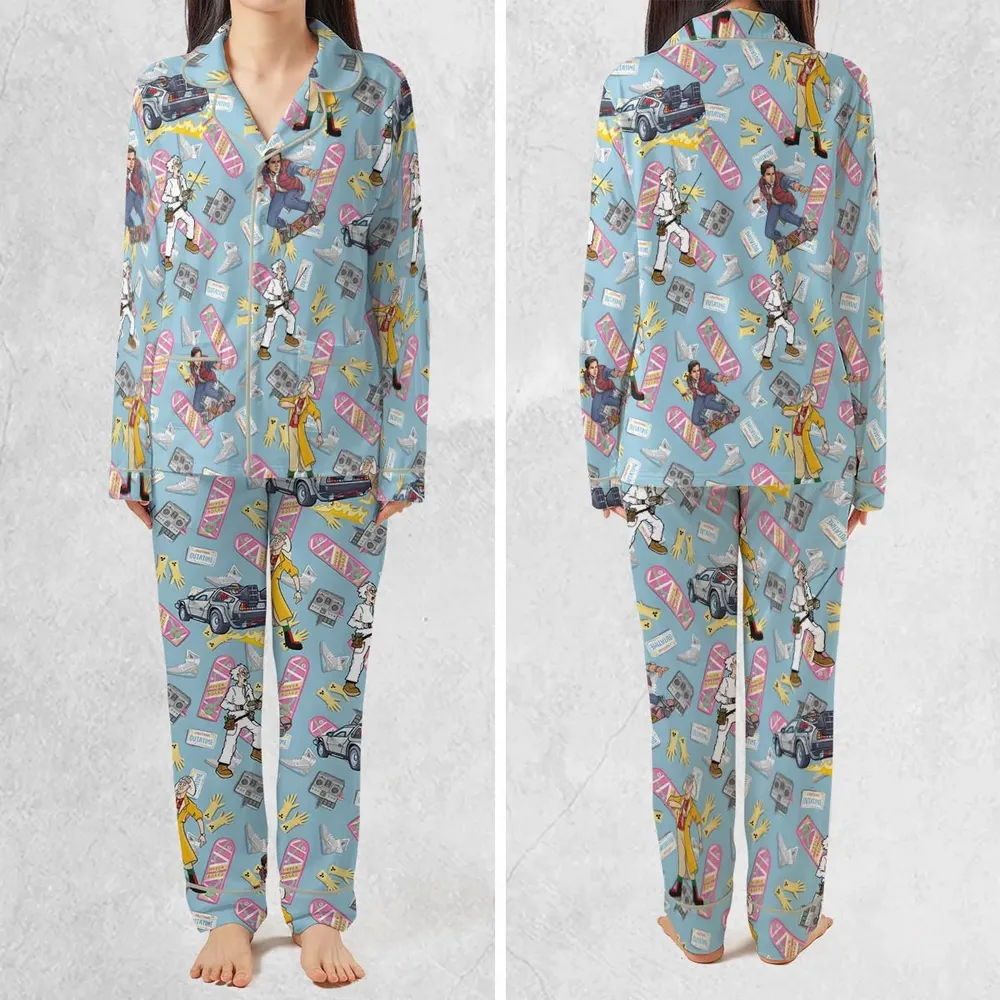 Marty McFly Dr. Emmett Brown Back To The Future Pajamas Set - 2