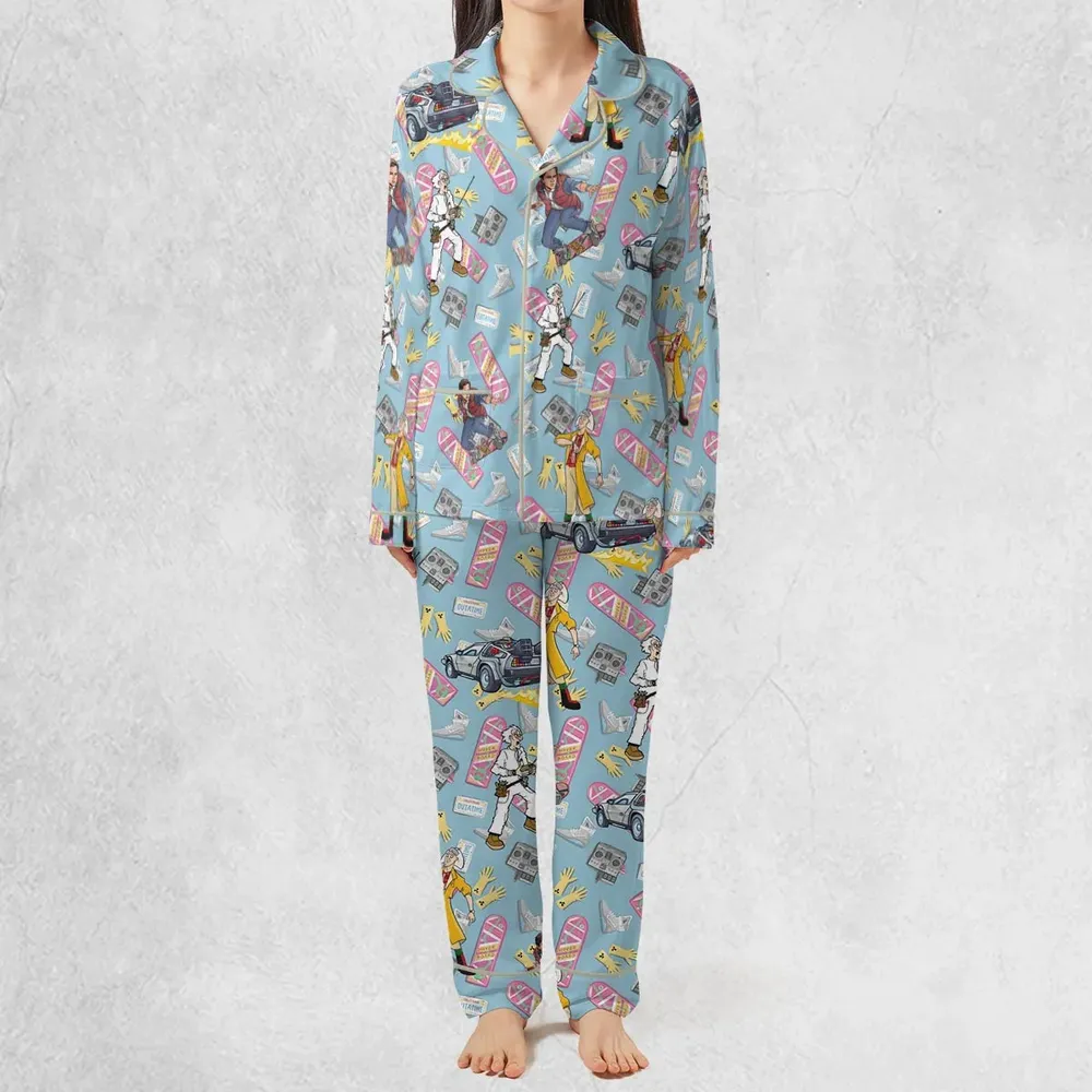 Marty McFly Dr. Emmett Brown Back To The Future Pajamas Set - 3