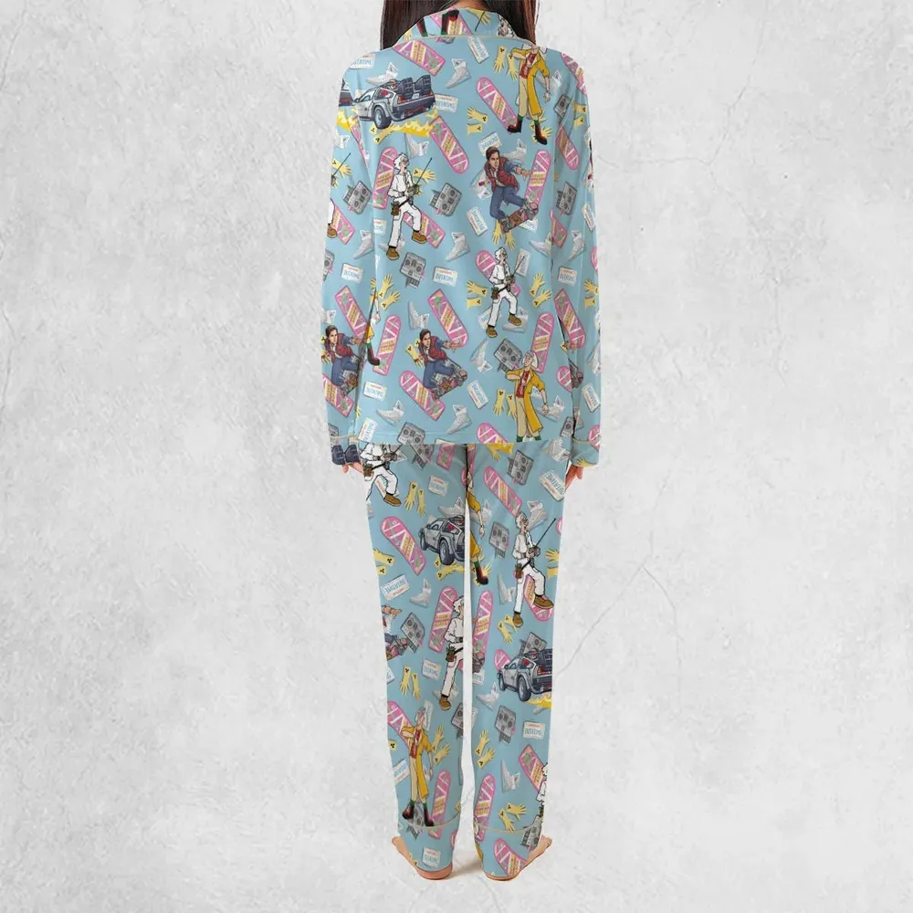 Marty McFly Dr. Emmett Brown Back To The Future Pajamas Set - 4