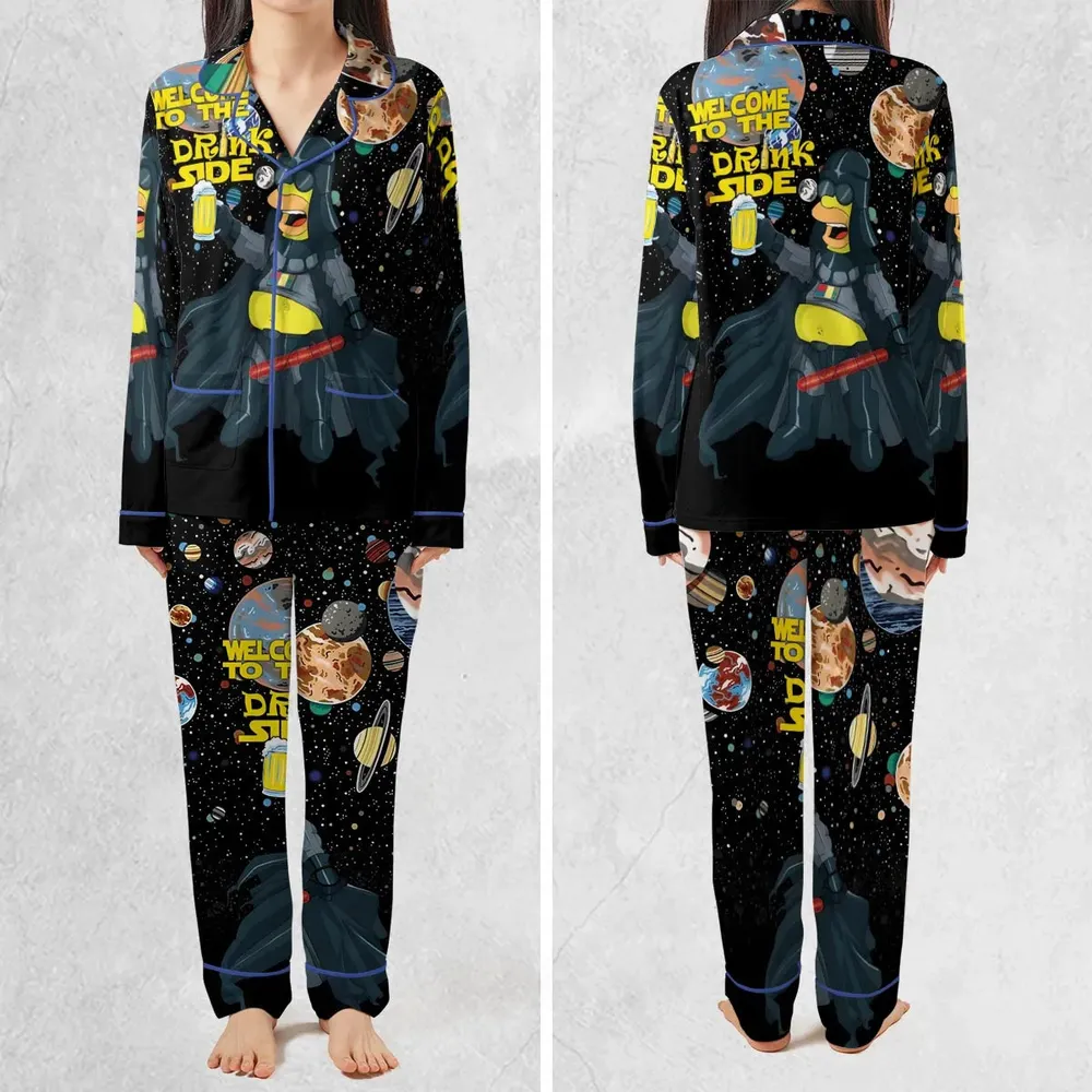 Simpson Darth Vader Welcome To The Drink Side Pajamas Set - 2