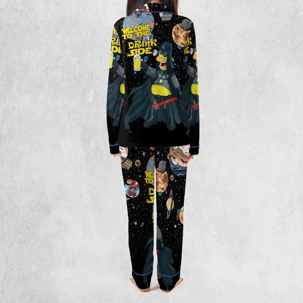 Simpson Darth Vader Welcome To The Drink Side Pajamas Set - 4