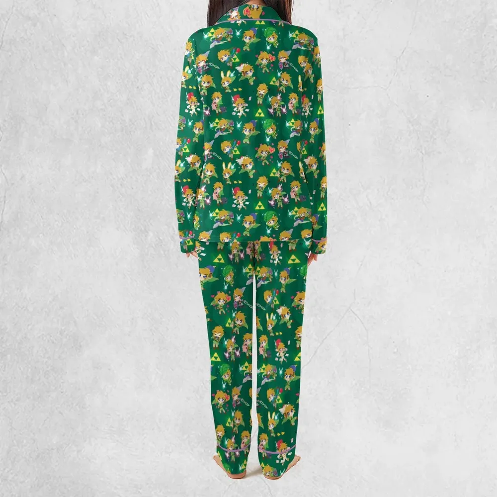 Cute Link Posing The Legend Of Zelda Pajamas Set - 4