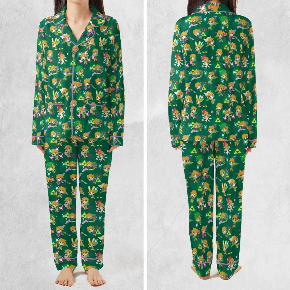 Cute Link Posing The Legend Of Zelda Pajamas Set - 2