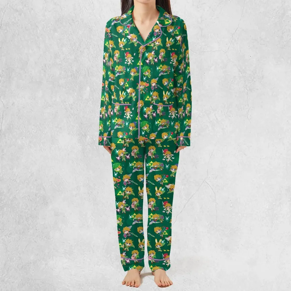 Cute Link Posing The Legend Of Zelda Pajamas Set - 3