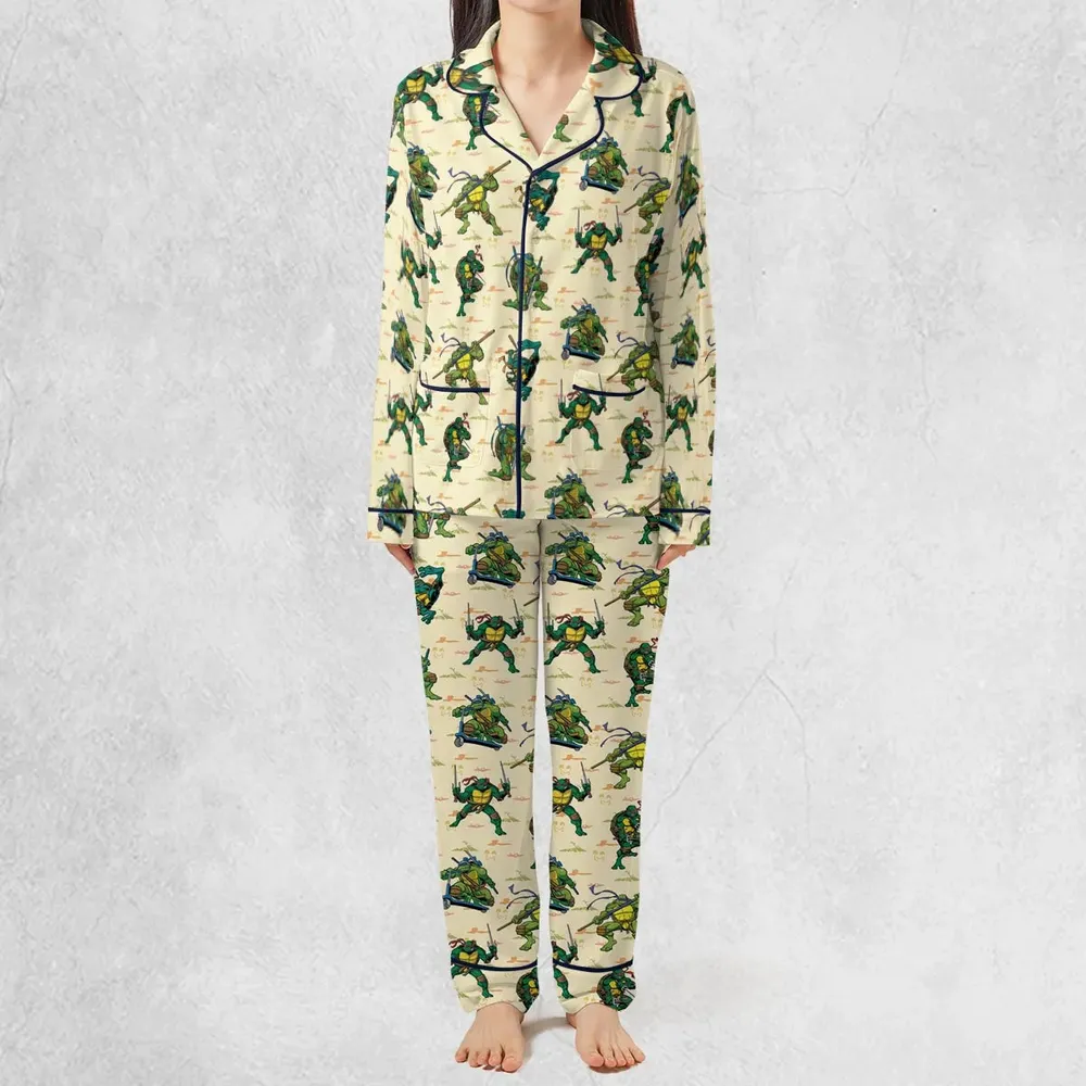 TMNT Characters Weapon Pattern Pajamas Set - 3