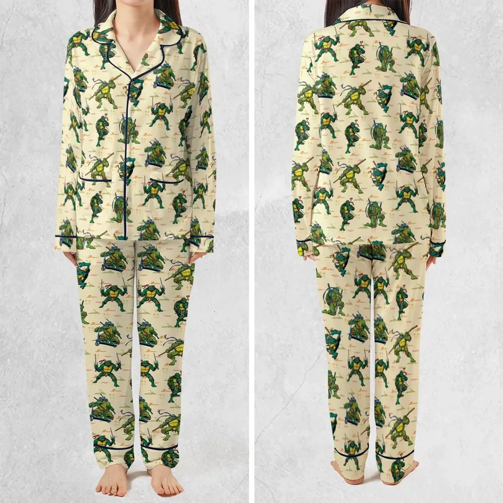 TMNT Characters Weapon Pattern Pajamas Set - 2