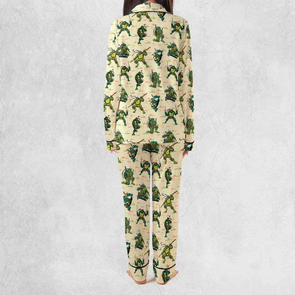TMNT Characters Weapon Pattern Pajamas Set - 4