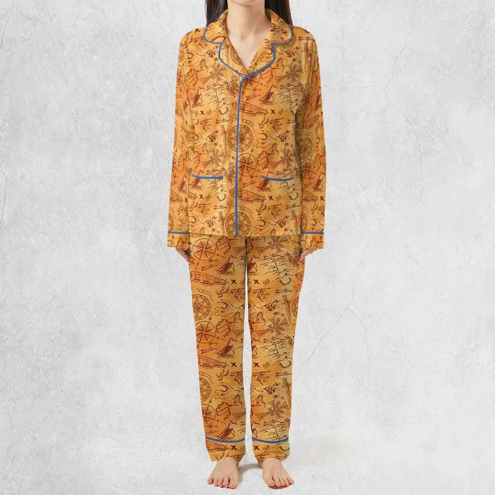 Vintage Adventure Map Indiana Jones Pajamas Set - 3