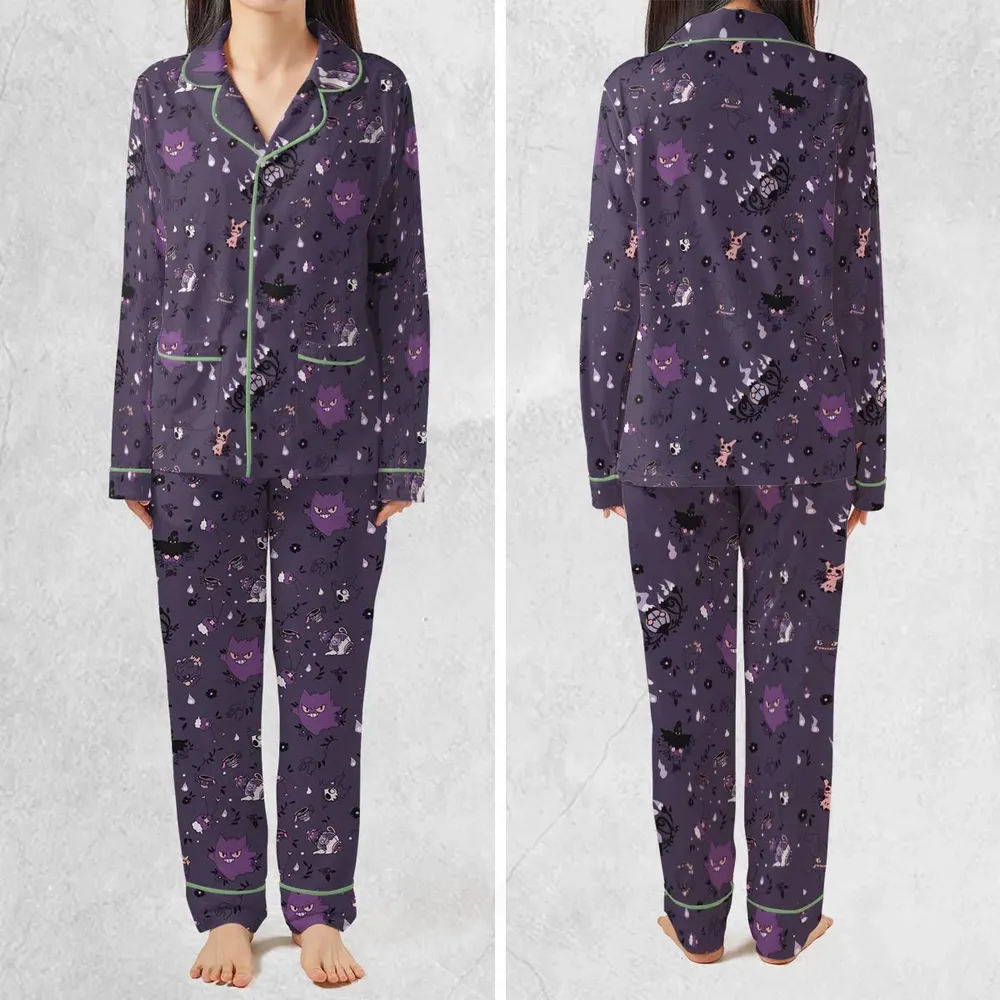 Pokemon Ghost-typen Gengar Banette Litwick Mismagius Pajamas Set - 2