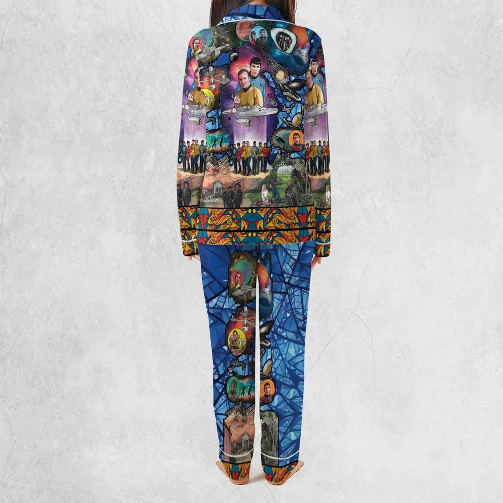 The Beginning Star Trek Pattern Pajamas Set - 4