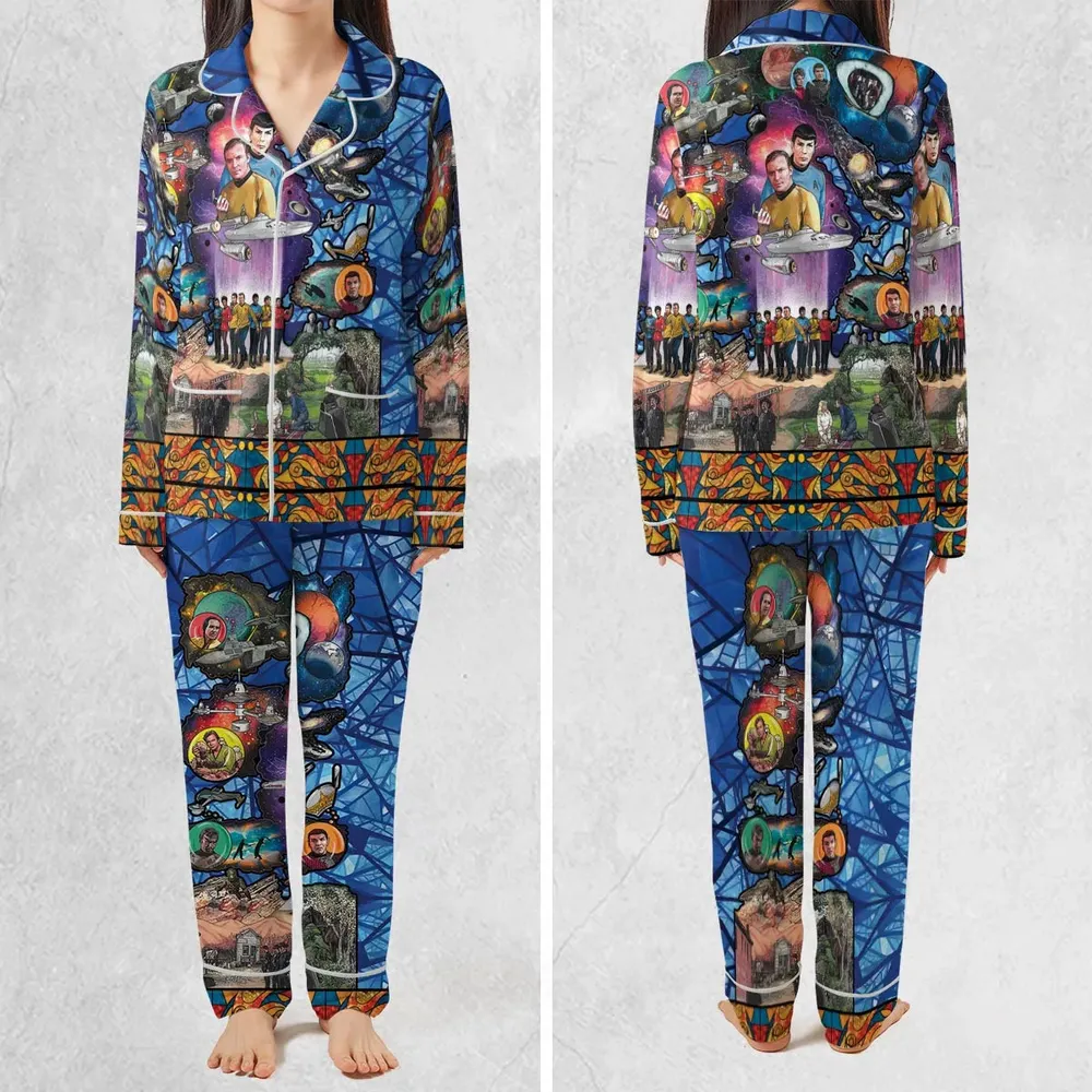 The Beginning Star Trek Pattern Pajamas Set - 2