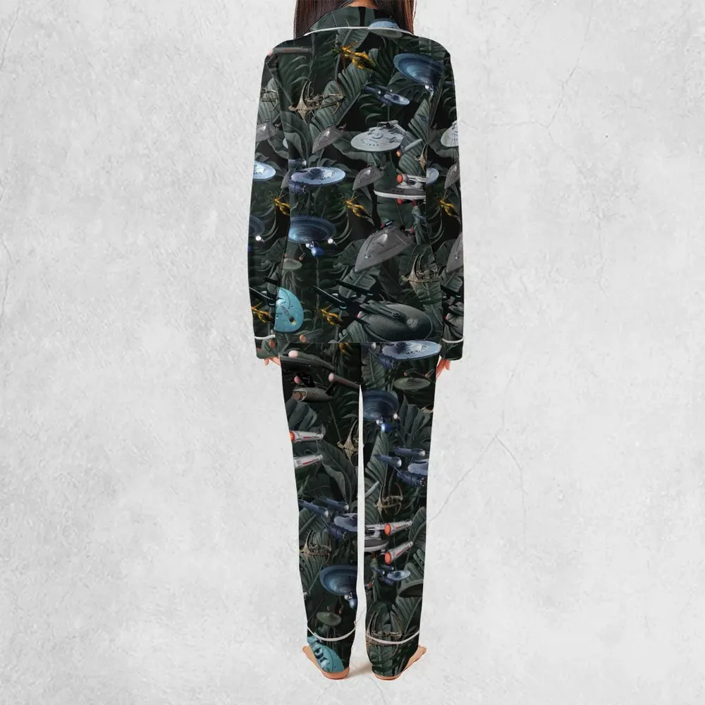 Star Trek Spaceship Pattern Pajamas Set - 4
